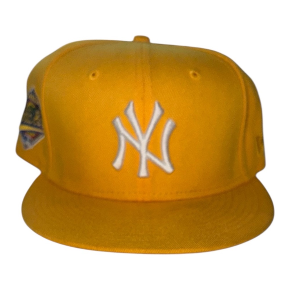 New Era Yellow Baseball Cap with White Logo